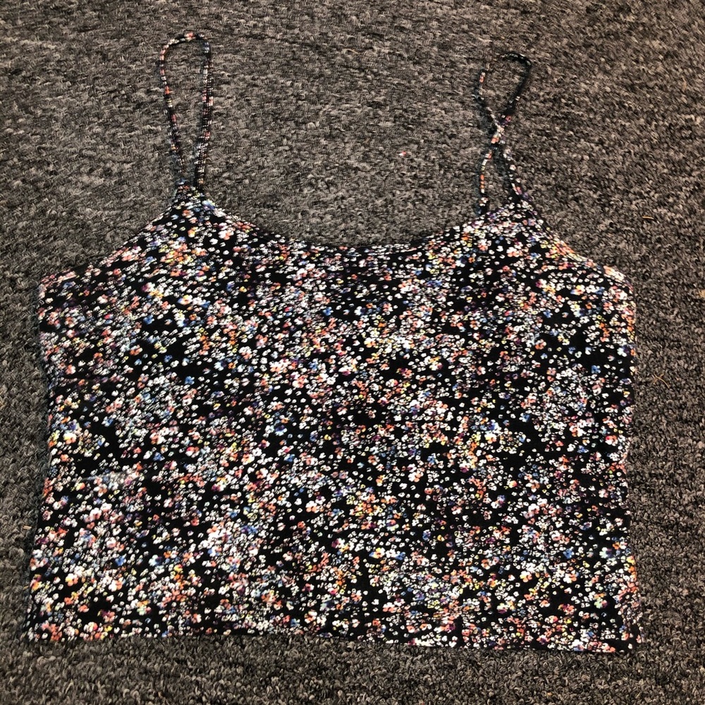 Floral print dainty crop top